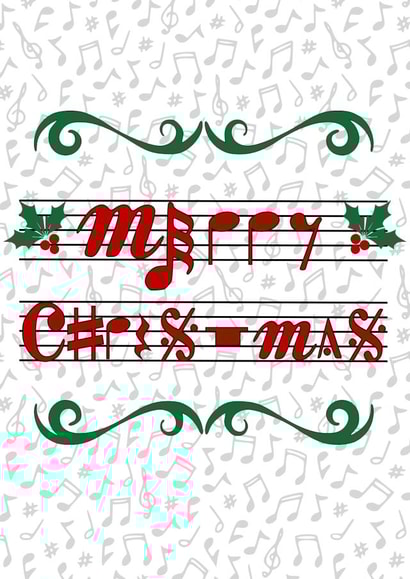 Merry Christmas music lover created by Paperela