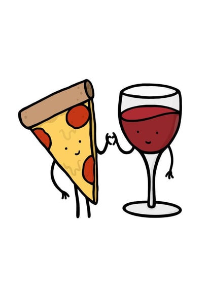 Pizza and Wine Love created by Kerds