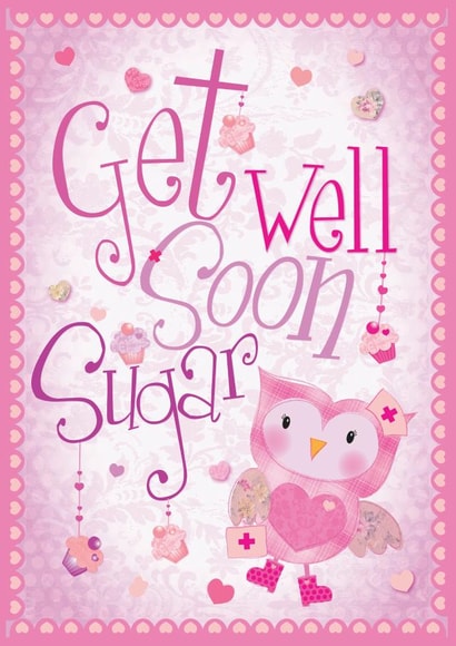 Lovely cute owl get well soon card. created by Rainbow Bee Creations
