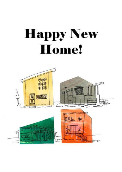 Retro new home card  created by Claire Pollock