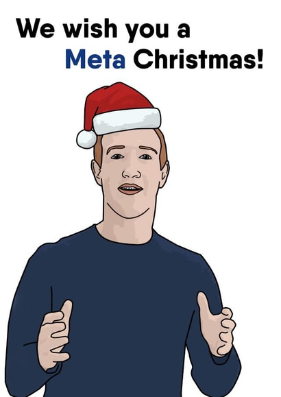 Meta Funny Christmas Card created by Daft as Duck