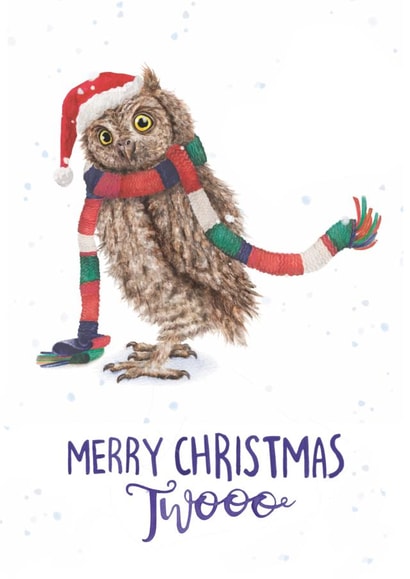 Owl Fun Christmas card created by Citrus Bunn