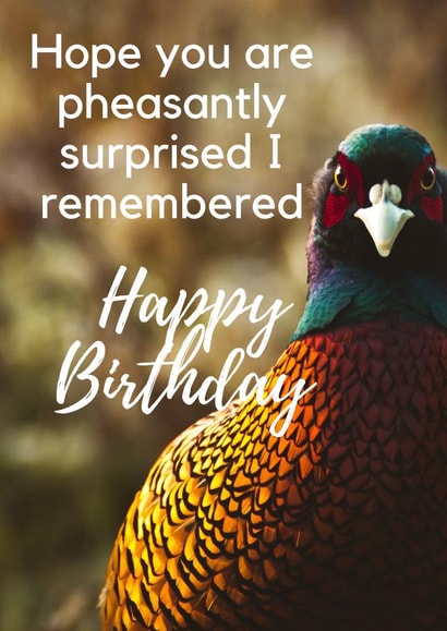 Happy Birthday - Hope you are pheasantly surprised I remembered! created by Linen & Lace 
