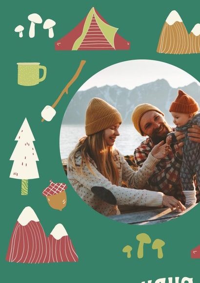 camping family Personalised Photo Card 43492 created by Alicia Ard