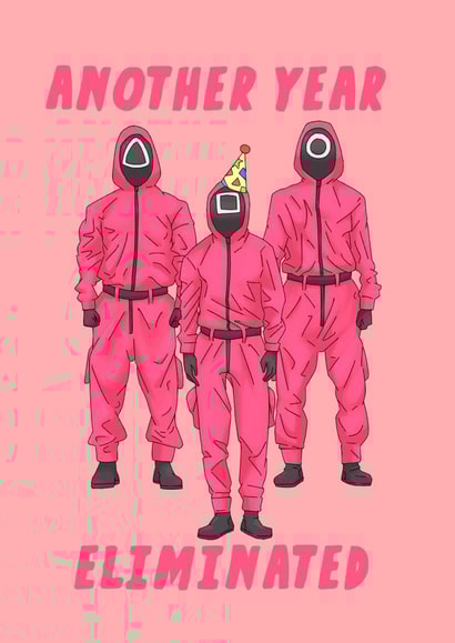 Funny Squid Game Birthday & New Years Card created by Jude Patla 