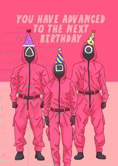 Next Funny Squid Game Birthday Card created by Jude Patla 