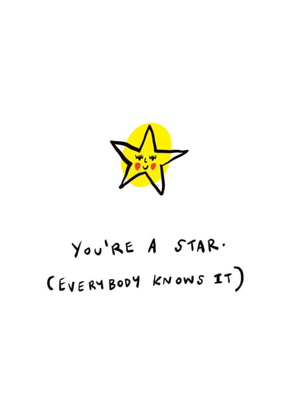You’re a Star, Thank you card created by The Doodle Apothecary