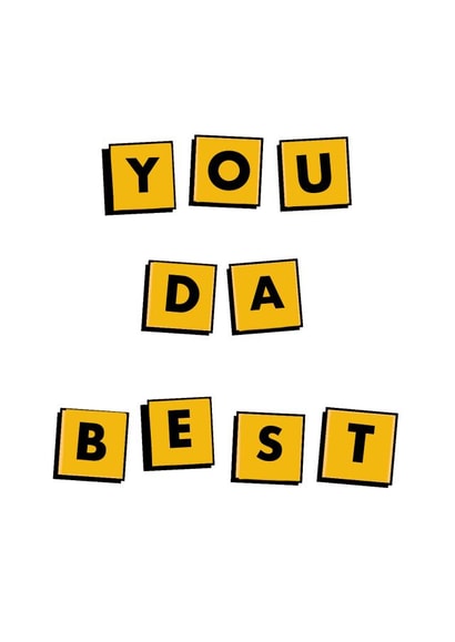 Scrabble you da best card created by Season & Field
