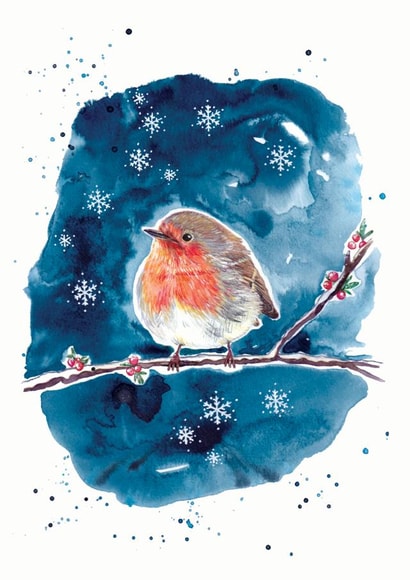 A Watercolour Robin created by Alice Johnson Artwork