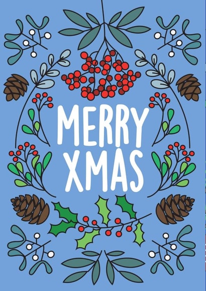 Pretty Plant Merry Xmas Card created by Thirty Mussels