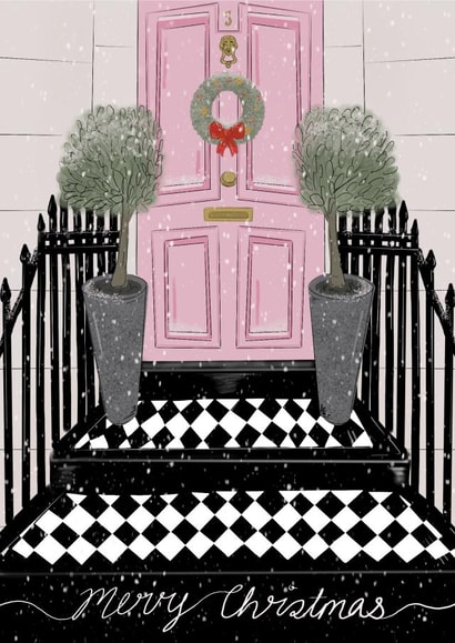 Merry Christmas London Townhouse card created by Doodling Bec