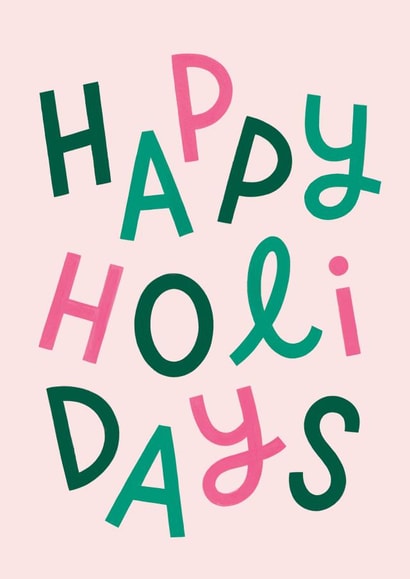 Cheerful Letters Happy Holidays card created by Jacqui Lee