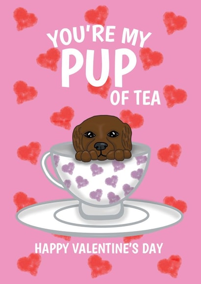 You're My Pup Of Tea Valentine's Day Card created by @Cupsie's Creations
