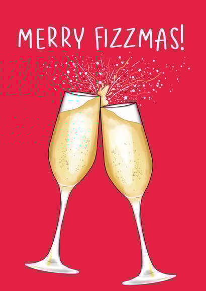 Merry Fizzmas Prosecco Christmas Card created by Amy Florence Design