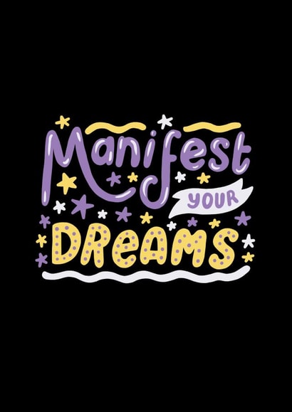 Manifest Your Dreams Good Luck Card created by @studio27eleven