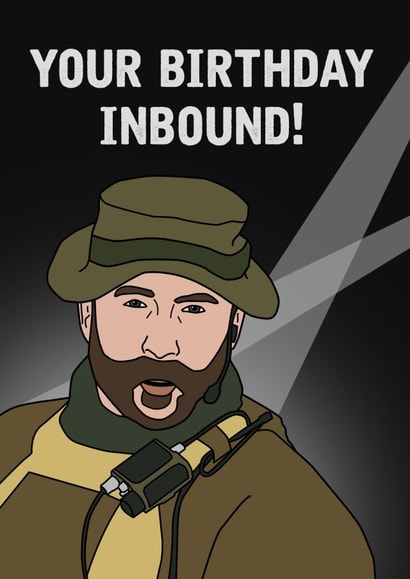 COD Warzone Gaming Birthday Card created by Daft as Duck