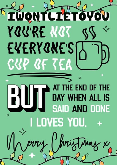 Nessa Smithy I love you Christmas card created by Logos By Abi