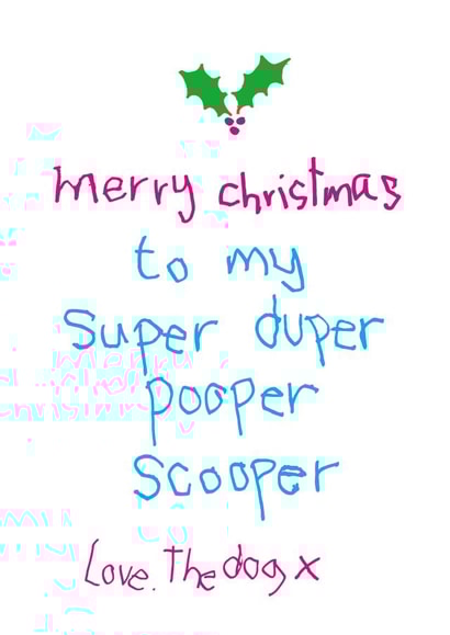 Funny Merry Christmas card from the dog  created by Rusty Pencil