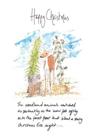 Snowy Woodland Christmas Eve Christmas Card created by Kate Bond
