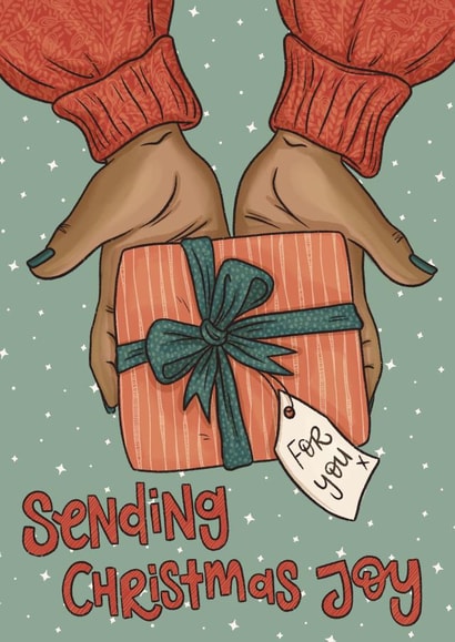 Sending Christmas Joy Christmas card created by Tee Ansell Draws