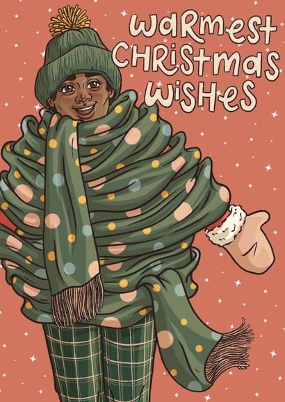 Warmest Christmas wishes created by Tee Ansell Draws