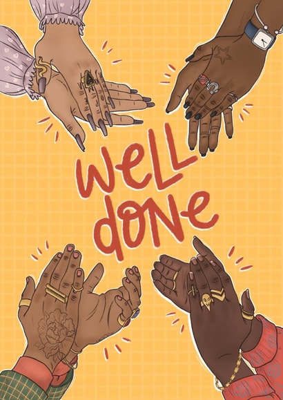 Well done congratulations cards created by Tee Ansell Draws