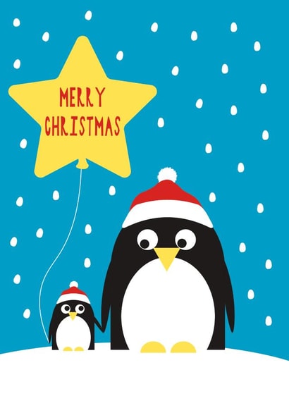 Merry Christmas Penguins created by Stripey Cats