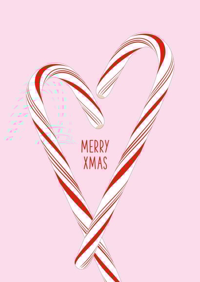 Candy Cane Heart Christmas card created by My Pretty Circus
