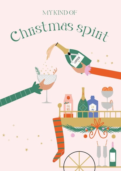 Christmas Spirit Alcohol Card created by Gemini Greetings