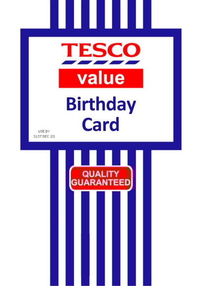 Tesco Value Birthday Card created by Pottsy Prints