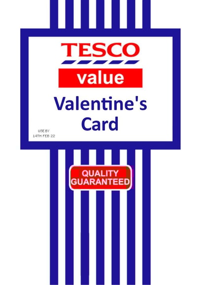 Cheeky Tesco Value Valentine's Card created by Pottsy Prints