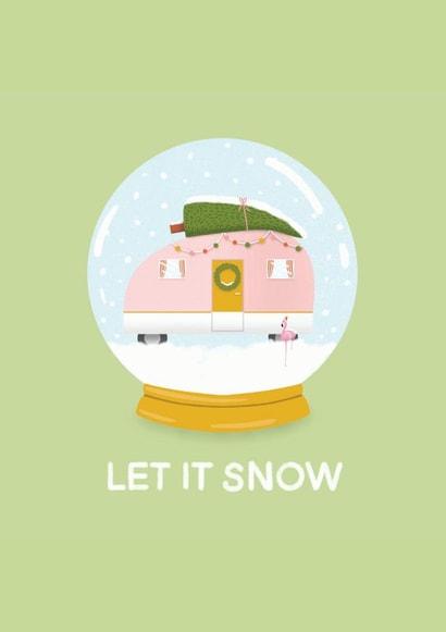 Caravan Christmas Snow Globe Card created by Ally, With Love