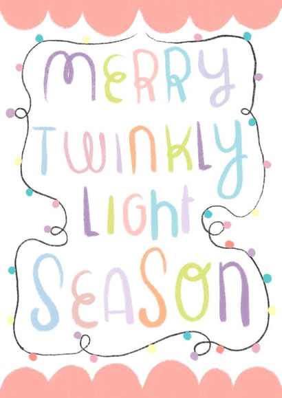 pastel twiinkly light christmas card created by ashleigh brown