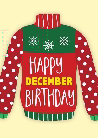 December Christmas Jumper Birthday created by Shutterjunkie