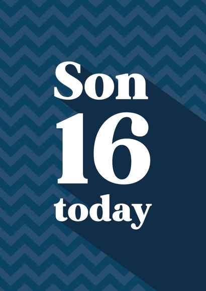 Son 16 today created by Quinton cards