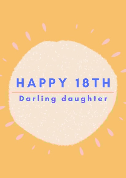 18th darling daughter birthday card created by Proper job studio