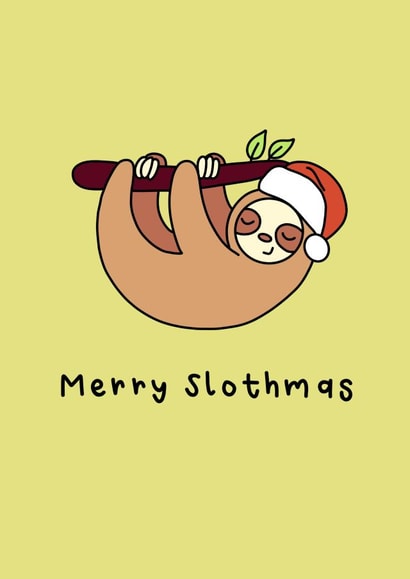 Merry Slothmas Christmas Card created by Raptor Designs