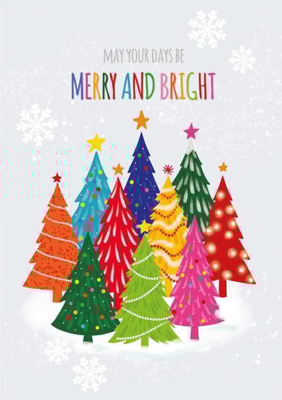 Merry and bright Christmas trees created by Paper Valley Design Studio
