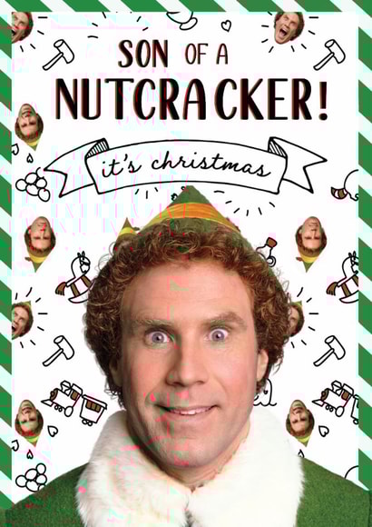 Elf - Buddy the Elf - Will Ferrell - Son Of A Nutcracker It's Christmas Card created by Cardology
