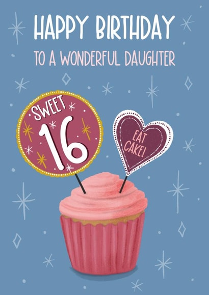 Daughter Sweet 16th Birthday Card created by Silky Rose Design