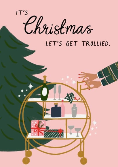 Festive Christmas - Drinks trolley- Drink- Merry Christmas- Alcohol  created by Jennifer Protheroe