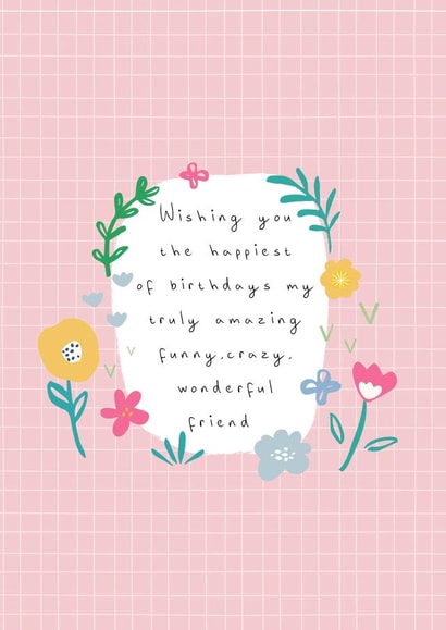 Wishing you the happiest of birthdays created by Jessica Eyre