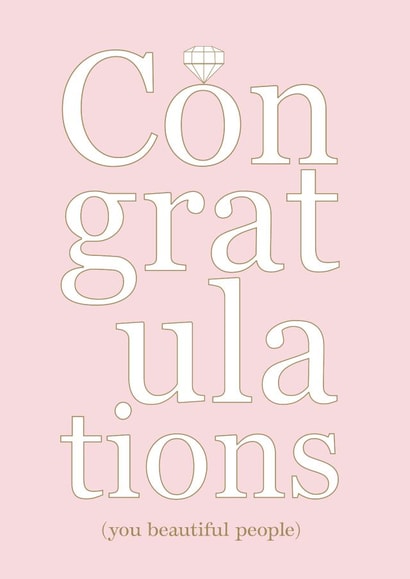 Congratulations Beautiful People - Simple wedding or engagement card created by Anna Wardle