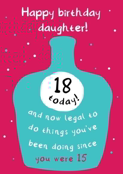 Daughter 18th birthday card created by Fly high art