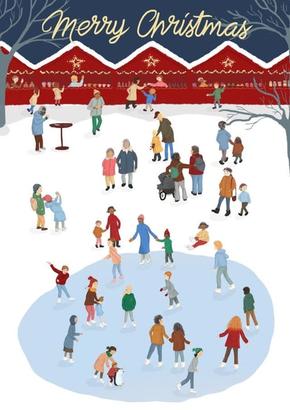 Traditional festive Christmas card created by Fariza Kartbayeva