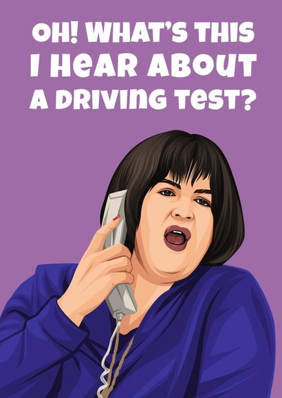 Nessa inspired congratulations on passing your driving test card created by Hint of Sarcasm