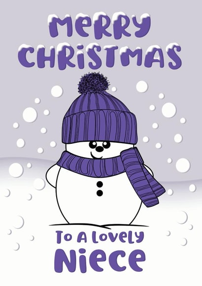 Merry Christmas to a Lovely Niece Cheeky Snowman Card created by Krimbles