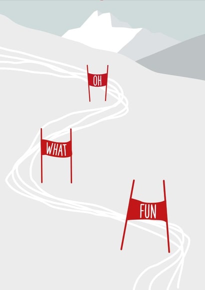 Ski slope Christmas card created by My Pretty Circus