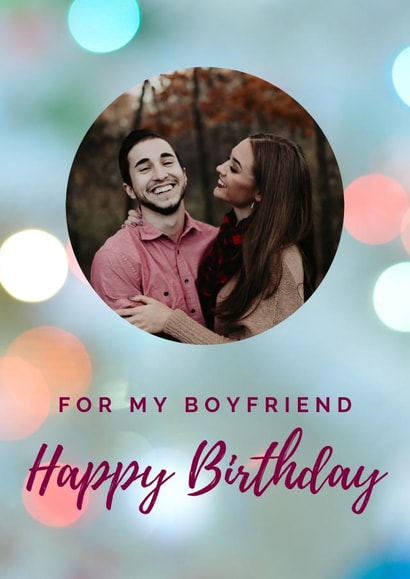 boyfriend love Birthday Personalised Photo Card 22069 created by Lovelier