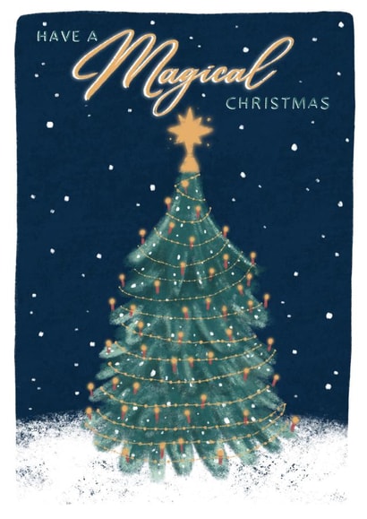 Magical Christmas Tree White Christmas created by Bethany Illustrations